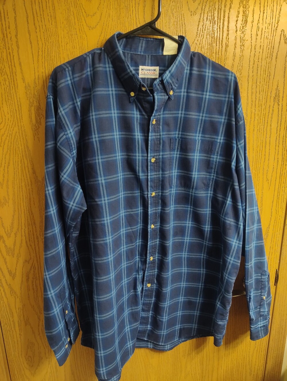 McGregor Navy and Light Blue Plaid Button-Down Shirt
